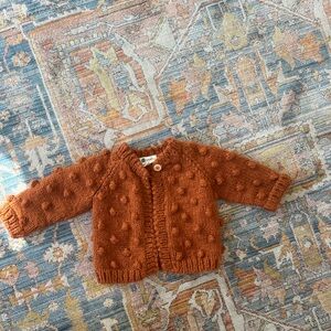THE BLUEBERRY HILL POPCORN CARDIGAN - 2-4Y